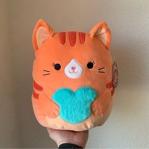 Squishmallows 11” Gigi The Cat Holding Heart